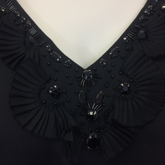 Liz Lange Jewel Neckline Black Tunic w/ Belt NWOT - Picture 7 of 8